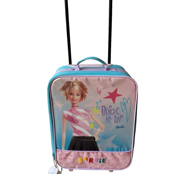 VTG Mattel Toys Barbie Doll Rolling Suitcase - Picture 7 of 12
